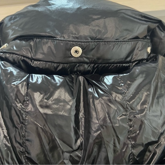 Moncler Black Shiny Down Long Jacket - Picture 5 of 16